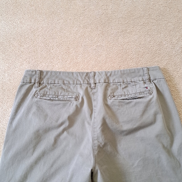 Tommy Hilfiger Cropped Pants Women's Size 14 Taupe Straight Leg Cotton Capri - Picture 11 of 15